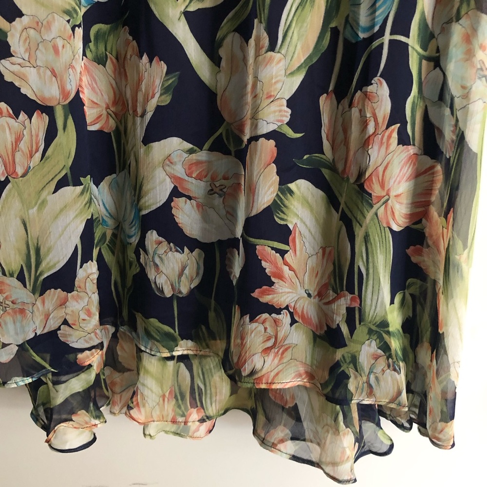 Blue and green floral dress,